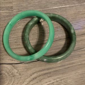 2 jade bracelets